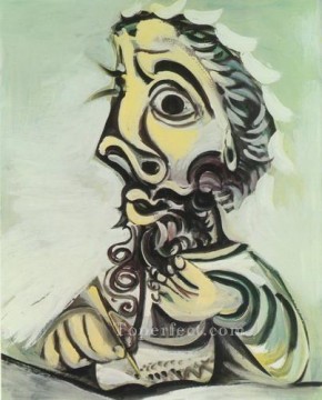 II を書いている男性の胸像 1971 パブロ・ピカソ Oil Paintings